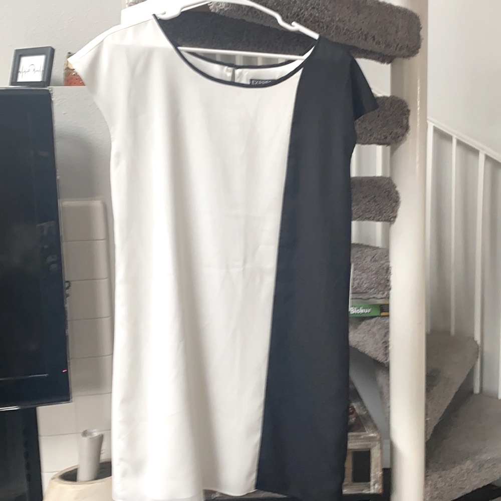 NEW black and white mini dress, size M